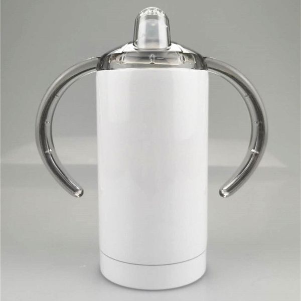 

2020 12 унций сублимации sippy cup из нержавеющей стали ручка для воды бутылка для воды детская молочная чашка изолированная кофе кружка дет