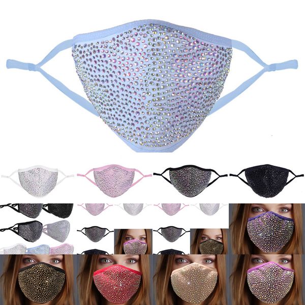 

face mask protection designer mouth rhinestone sun shine breathable fashion bling dustproof masks diamond cover 5 nwskd