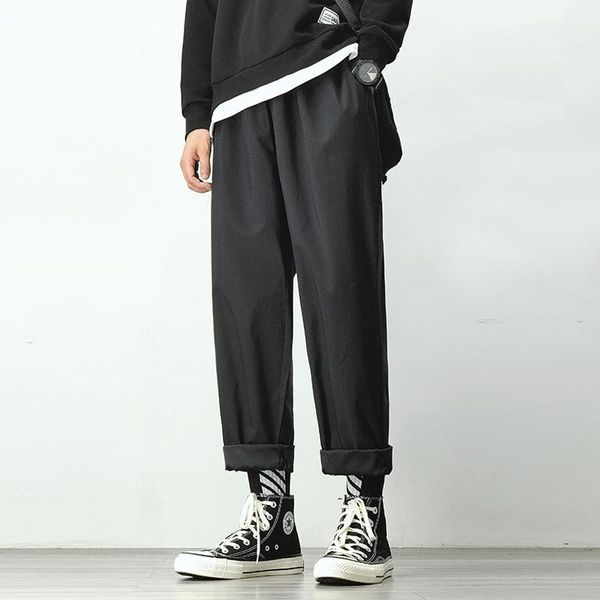 

men's joggers harem pants man black cotton comfortable pant summer casual streetwear loose trouser japanese trendy sweatpants1