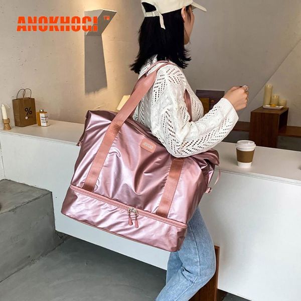 

anokhogi gym bag female sports bag wet-dry separation waterproof swimming yoga portable travel zx139