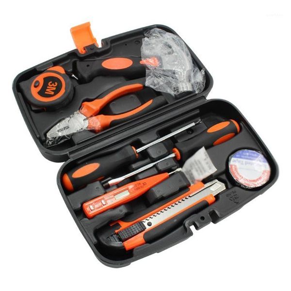 

manual toolbox household general repair tools manual toolbox storage box hammer screwdriver with plastic1