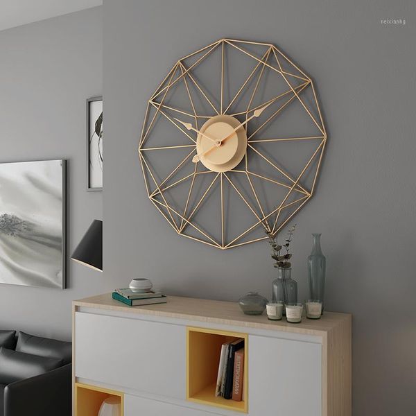 

wall clocks creative fashion metal clock farmhouse decor selling 2021 products iron abstract clocks1