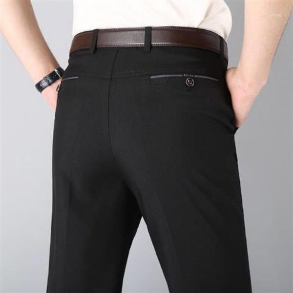 

2020 spring autumn business men's dress pants fashion solid gentle thicken casual trousers male suit pant men leisure suits1, White;black