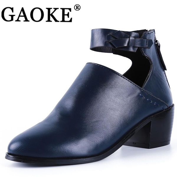 

women faux suede boots daily square heel zip shoes breathable female comfortable shoes new autumn pu leather, Black