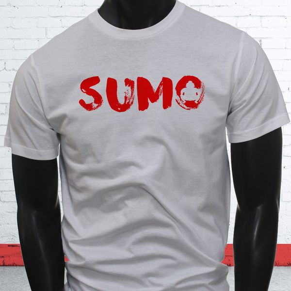 

design sumo wrestler japanese wrestling combat mens white t-shirt print round neck man sport hooded sweatshirt hoodie
