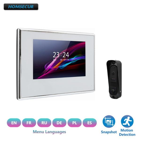 

homsecur 7" wired hands-video door entry security intercom bc041-b+bm718-w