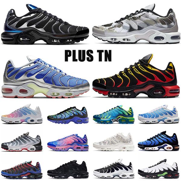 

2020 new black volt gradient red mens running shoes air max airmax tn plus womens sneakers plus tn triple white trainers size 12