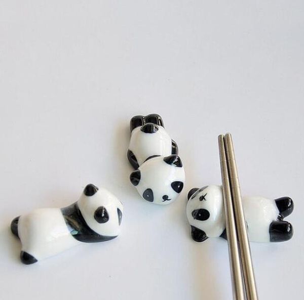 

100 шт керамической panda палочка стенд держатель фарфор ложка вилка нож для отдыха стойки столика в ресторане стол decor
