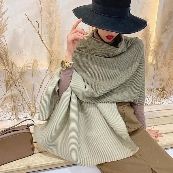 

brand women cashmere-like scarves poncho cape scarf lady winter autumn long scarfs warm female shawl thicker soft new schal, Blue;gray