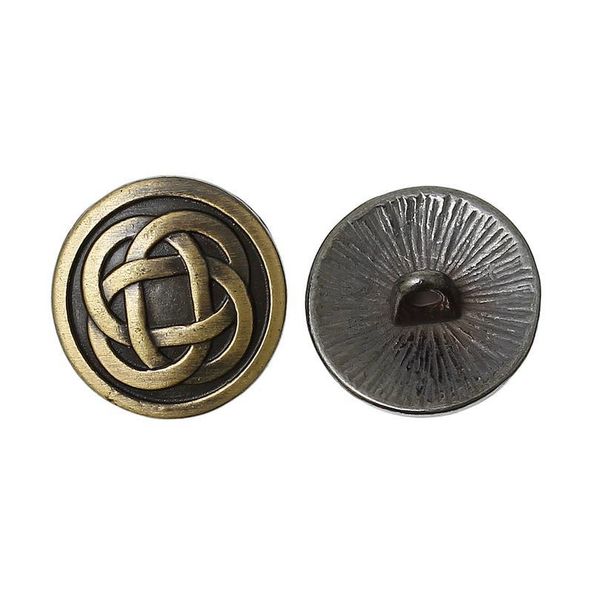 

17mm dia., 20pcsdoreenbeads zinc based alloy metal buttons for clothing jeans round antique silver color chinese kno bbyscy, Blike;white