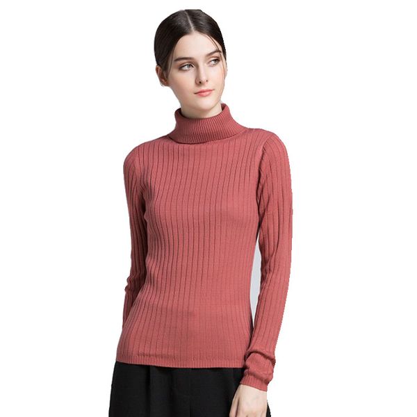 

cross-border europe and the united states long-sleeved body-scuffed knitted sweater with long-sleeved sweaters with a high-necked, White;black