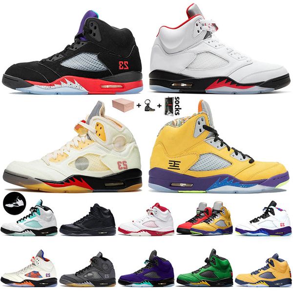 

wholesale 2021 basketball shoes 5 5s sail fire red 3 what the jumpman satin jordan air men sneakers trainers 40-47