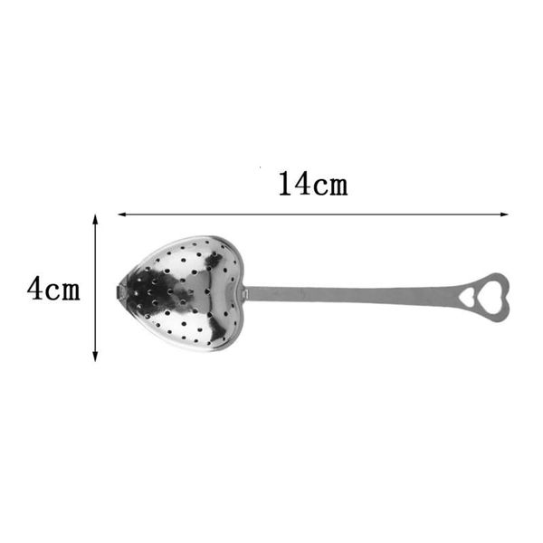 

factory price silver heart shape stainless steel tea strainers leaf herbal filter infuser spoon strainer practical kitch