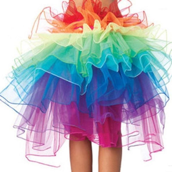 

2020 woman tulle skirt rainbow tail tutu skirt girls cake party dance ballet women gauze custume1, Black