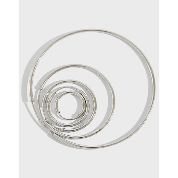 

ypay real 925 sterling silver earrings for women girls minimalist round design hoop brinco fine jewelry yme119, Golden;silver