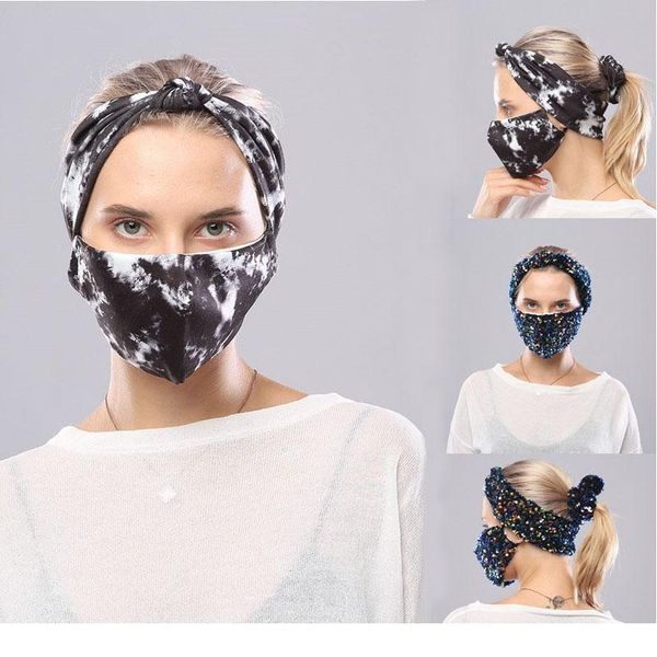 

3pcs/set new knotted hairband mask elastic hair tie set woman headband set fashion yoga sports headband hair acc qylryr