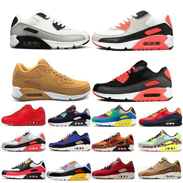 

2021 new 90s sports shoes 90 men women airs black white infrared recraft royal denham outdoor sneakers classic designers shoes jg3a