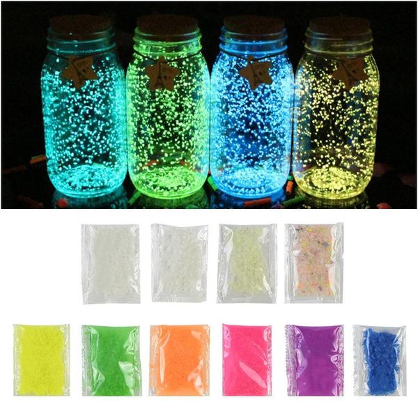 

10/30g luminous sand stones glowing in the dark garden park road pebbles ornaments aquariums fish tank decor patio stone jllnes