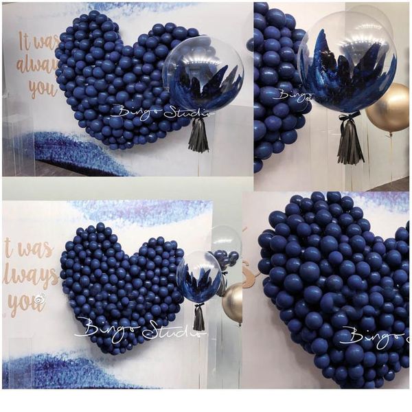 

30pcs 5/10/12inch ink blue latex balloons dark blue helium air balloon birthday wedding decoration party balloon supplie jllfab