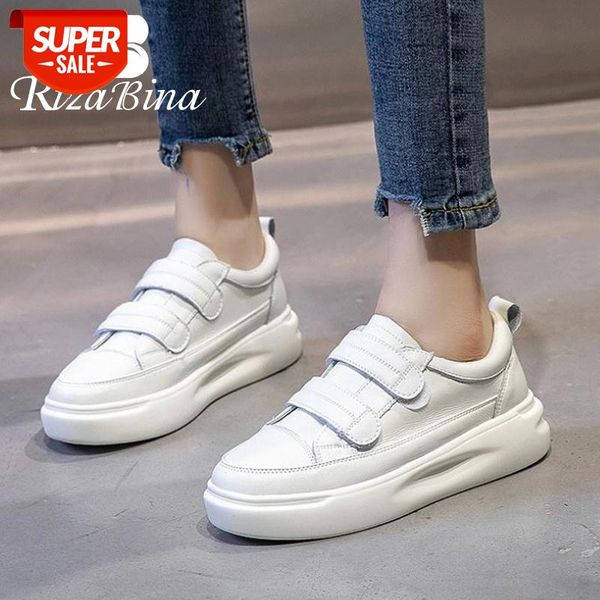 

rizabina women sneakers real leather flat heel women shoes fashion casual mix color shoes vacation footwear size 35-40 #qb51