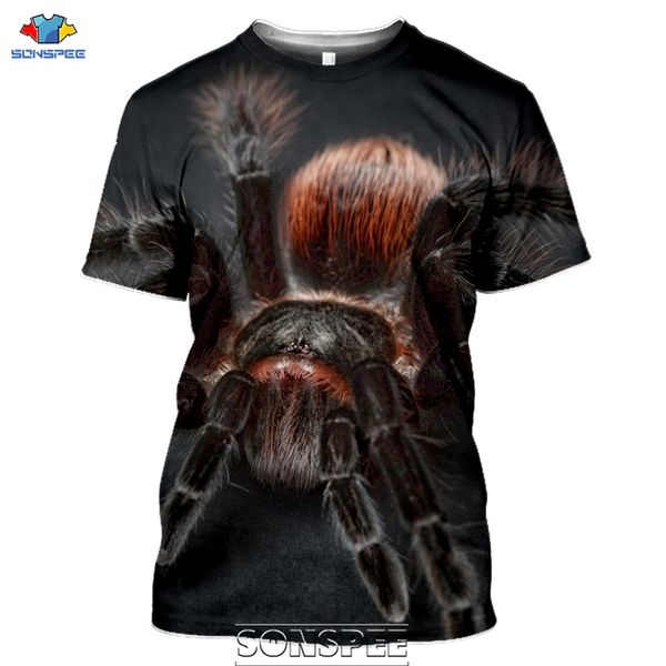 

summer insect spider animal 3d print shirts harajuku humor horror men clothing