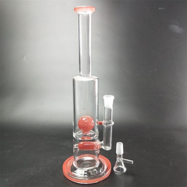 Pembe Cam Nargile Bong ile Topu Su Borusu Yağı Dab Rig Sigara Aksesuarları 14mm Kadın Eklem