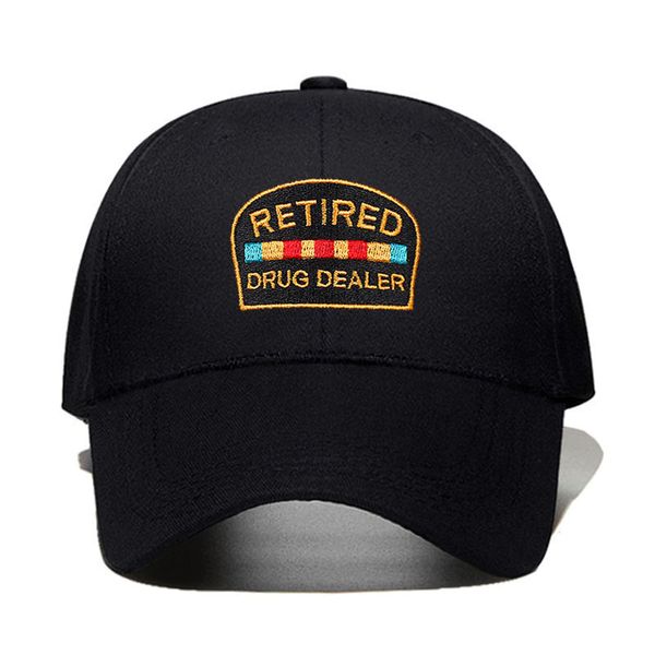 

retired drug dealer hat dad hat cotton baseball cap style low profile golf cap hats men women snapback hip hop garros dropshippix1016, Blue;gray