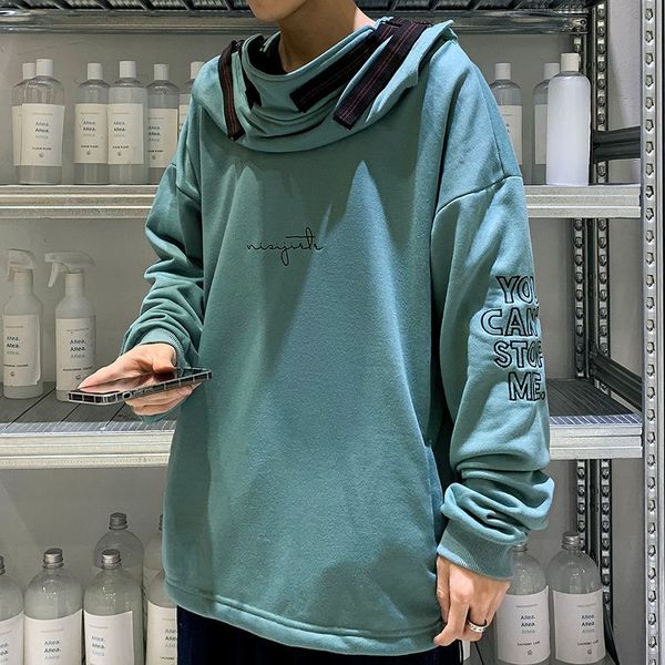 

2021 new men's hooded casual sweatshirts graphic printed oversize hoodies korean streetwear pullovers male clothing hip hop pe8s, Black
