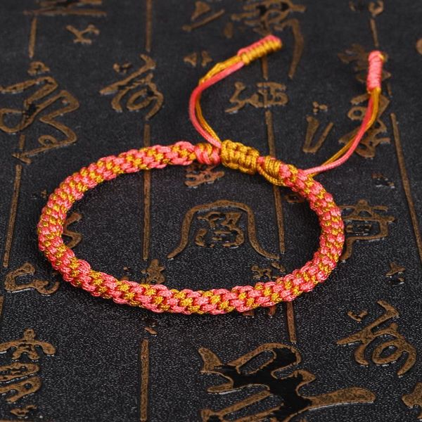 

Handmade Thread Braided Bracelet Tibetan Buddha Bracelets Bangles For Ethnic Women Jewelry Gifts, Golden;silver