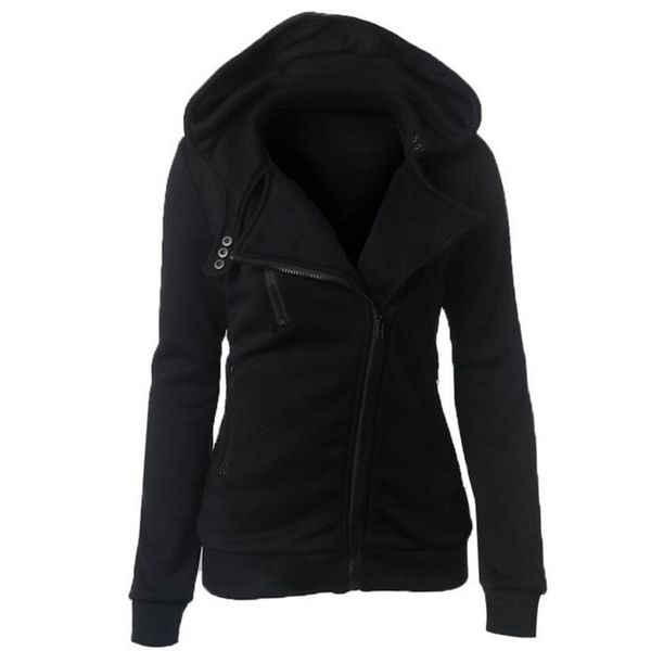 

female hoodies sweatshirt autumn winter long sleeve zipper hooded sweatshirt warm women tracksuit streetwear black white 201204
