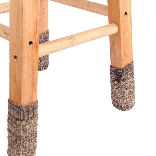 

chair covers 4pcs knitted foot cover non-slip table legs furniture socks floor protection pads moving noise reduction