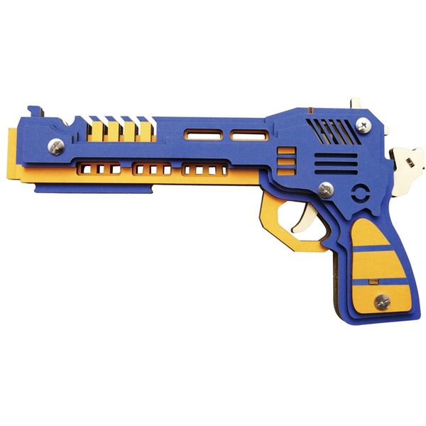 

diy 3d wooden puzzle rubber band guns woodcraft assembly toys for teens funny outdoors game shooter gifts with rubber bands
