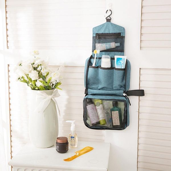 

waterproof women cosmetic bag large capacity vanity organizer travel make up pouch wash shaving bag toiletry storage case1