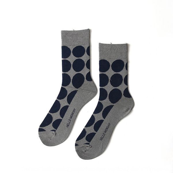 

jujujumu gray blue dot cool color style street fashion with ins for men cotton socks cotton socks and women slvvu, Black