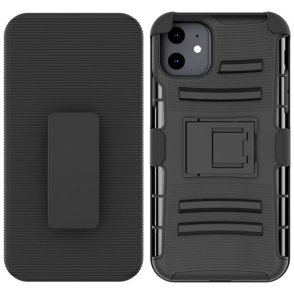 

belt clip kickstand shockproof tpu pc slide 2 in 1 hybrid cover case for iphone 12 11 pro max