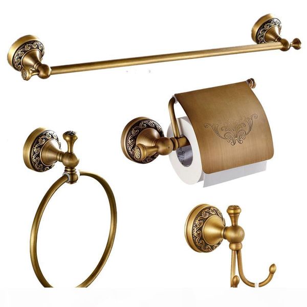 

european 4 rack hook solid brass accessories ring carved holder set brushed bath towel towel paper bqxpa ffshop2001