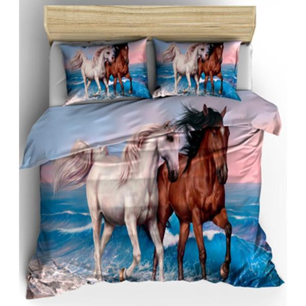 

bedding sets nice fine horse gallop 3d digital printing 3pc comfortable set printed duvet cover  size