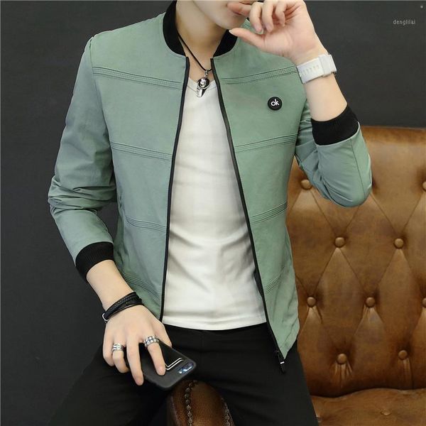 

2019 spring and autumn casual solid color slim fashion baseball jacket men's jacket brand clothing jaqueta masculino m-4xl1, Black;brown