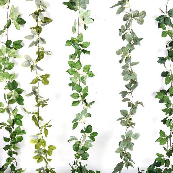 

155cm artificial plants leaf diy wedding ceiling flower vine fake willow rattan home garden christmas decor wisteria1