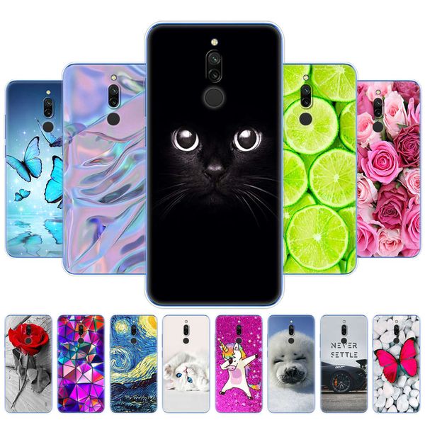 

silicon case for xiaomi cases full protection soft tpu back cover on redmi bumper hongmi 8 phone shell bag coque cat