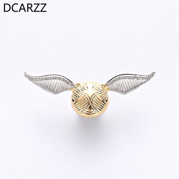 

golden snitch pin metal ball angel wing brooches women men lapel badge metal brooch for coat bag pin badge jewelry wholesale 201009, Gray