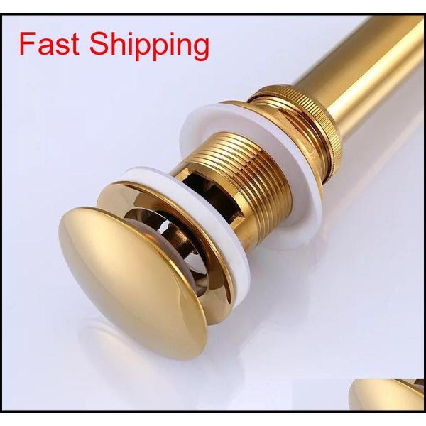 

bathroom lavatory gold brass basin sink drain pop up grate waste drainer waterlet drains wi jllfkt home003