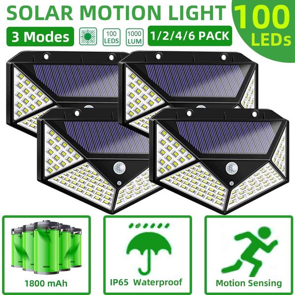 

100 leds solar light outdoor solar powered ip65 waterproof pir motion sensor street light for garden home decoration swy qylrmp mywjqq