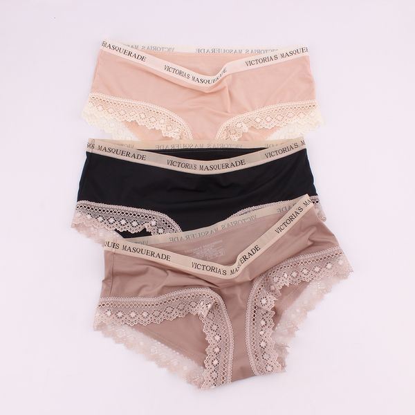 

new and super comfortable women's triangle underwear with silky fabric, Black;pink