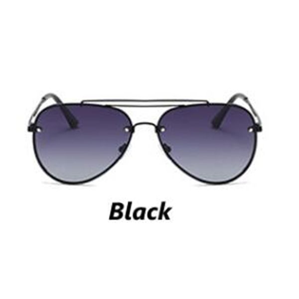 

2021 new rimless uv400 sunglasses driving glasses for women 6 colors stainless steel frame with box 5l7u, White;black
