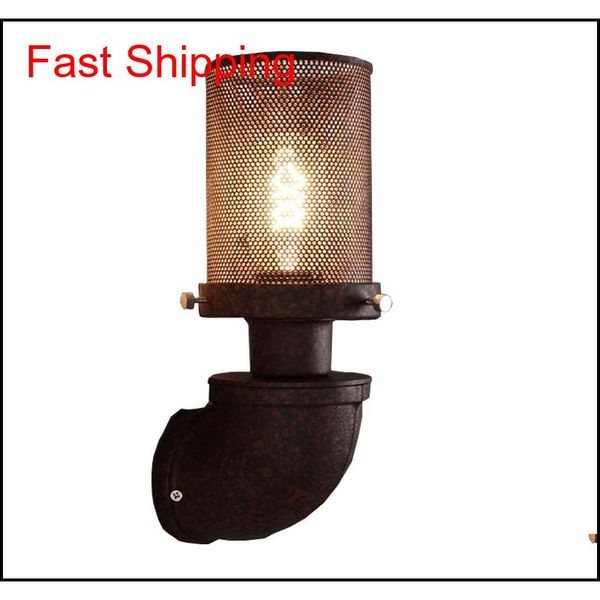 

loft retro vintage iron pipe wall light corridor pub cafe restaurant aisle bedside living room wall lamp bra sconce tkijf