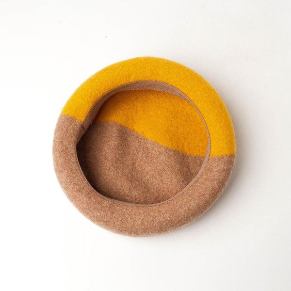 

cokk женщин шляпы зимы шерсти берет painter cap теплый грибной hat женский урожай bonnet британский желтый красный gorras вводная femme кпт, Blue;gray