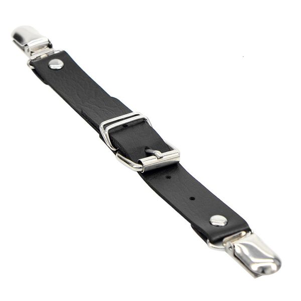 

women elastic leather leg belt punk heart rivet thigh ring goth harajuku harness stockings garter, Black;white