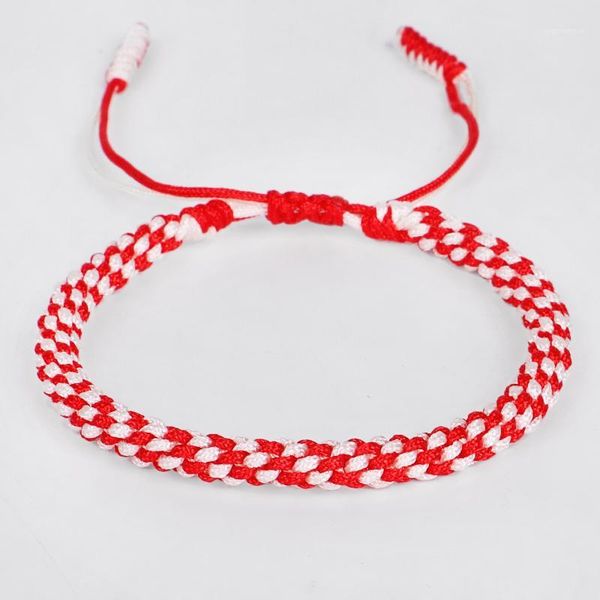 

Fehame Boho Tibetan Buddhist Braided Lucky Knots Rope Bracelet Handmade Bracelet For Women Men Size Adjustable Jewelry 26891, Black