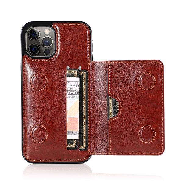 

magnetic leather phone case for iphone 12pro max 7 8plus xs 11 wallet phone cover for samsung note10plus s20ulrta